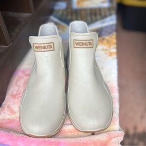Women's Cream Ankle Boots